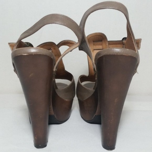 Qupid Womens Strappy High Heeled Sandals brown 9 - Picture 5 of 8